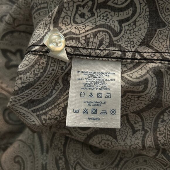 Lands End Paisley Button Up NWOT - Picture 6 of 6